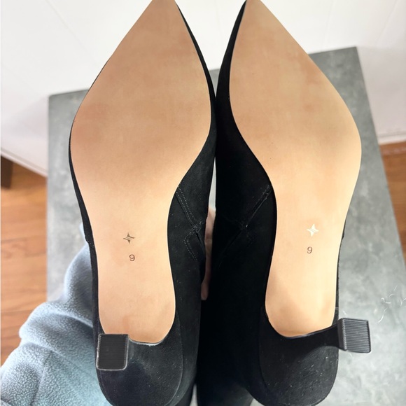Tuckernuck black suede pointed toe Mira boots size 9 new heeled boots - Picture 9 of 11